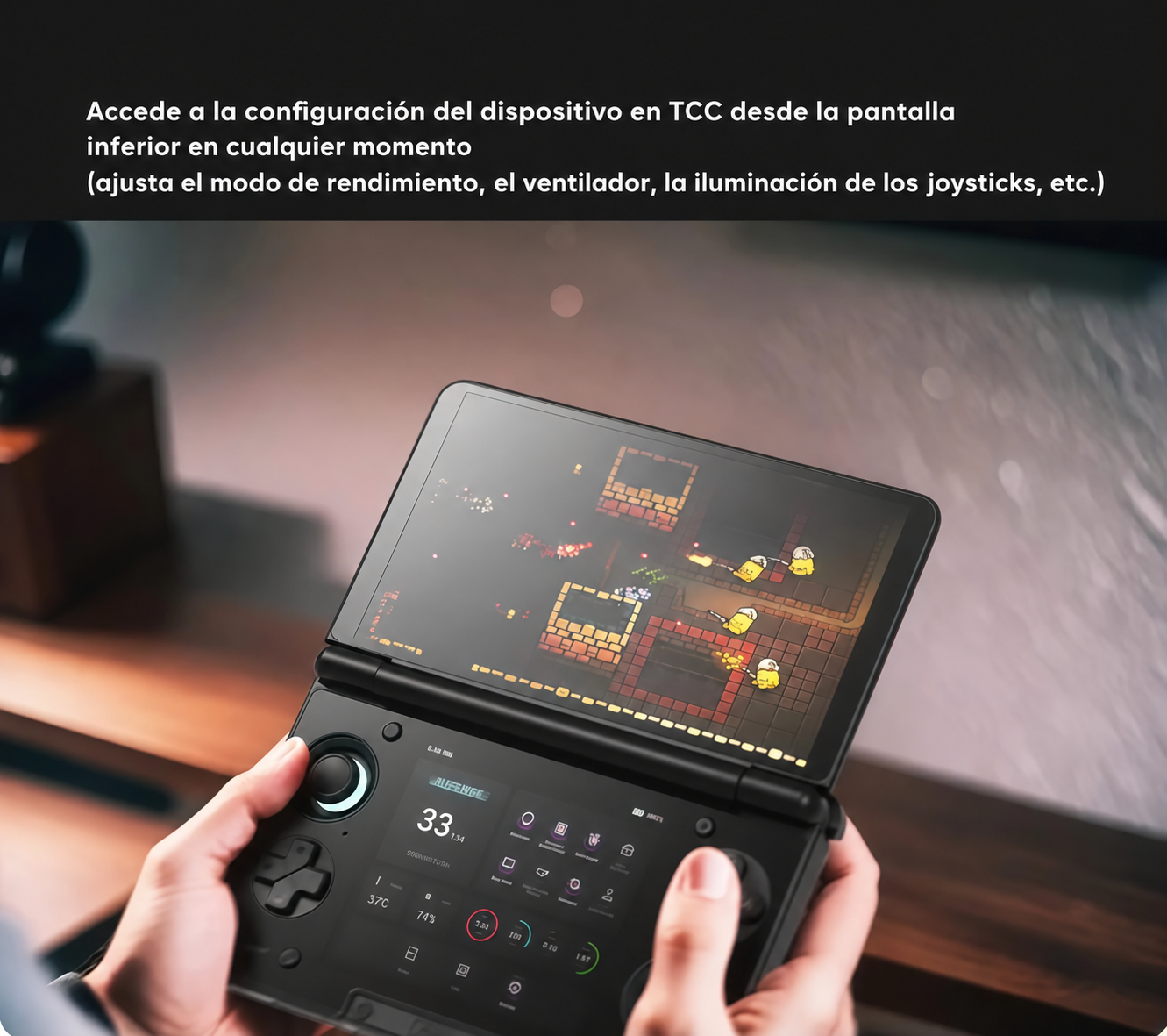 Consola portátil para videojuegos con doble pantalla AMOLED de 6''