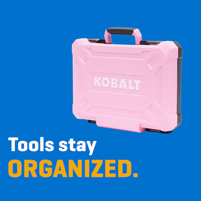 158 -Piece Pink Household Tool Set with Folding Case