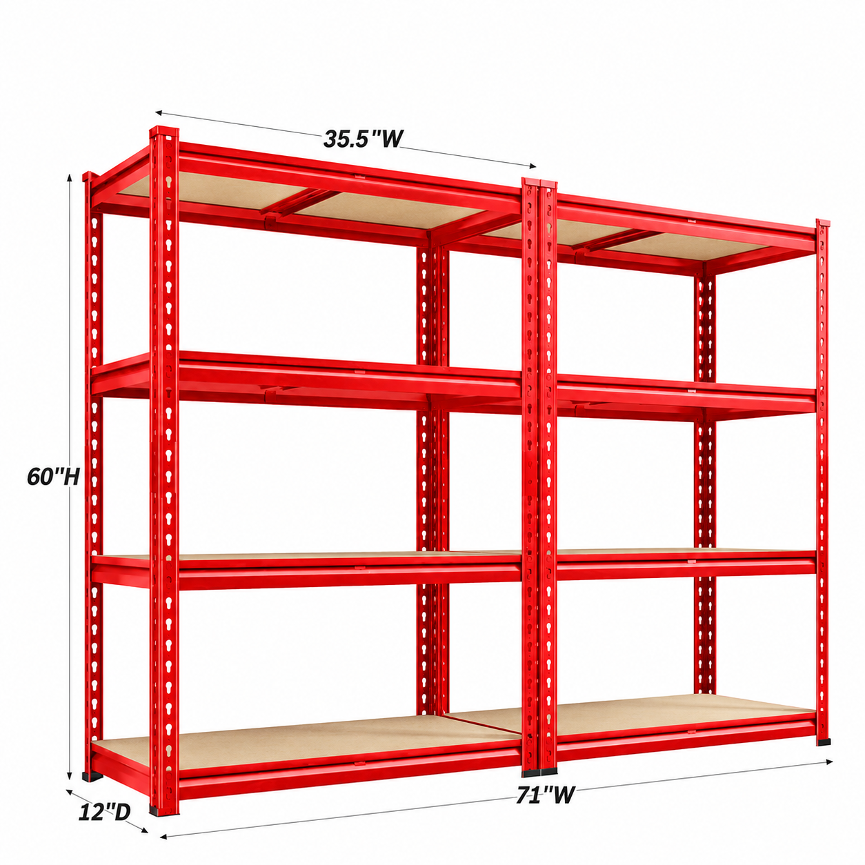 💝Grab 2 for €29!💥4-Tier Heavy Duty Utility Shelf (2-Pack) – 6400 lbs Capacity