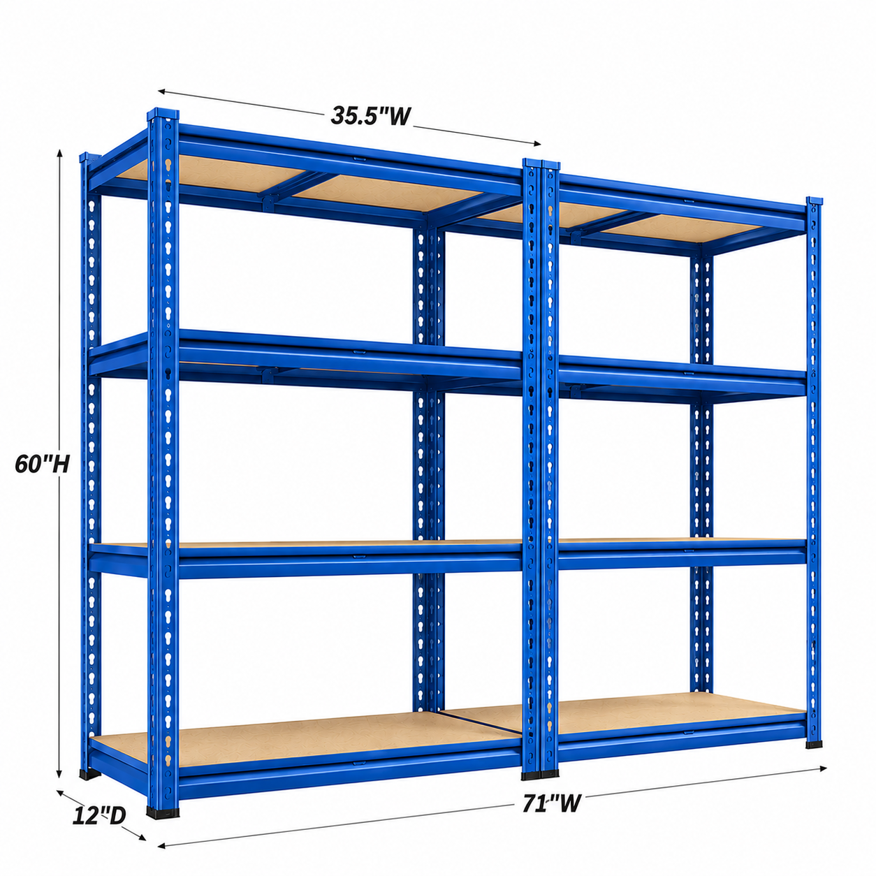 💝Grab 2 for €29!💥4-Tier Heavy Duty Utility Shelf (2-Pack) – 6400 lbs Capacity
