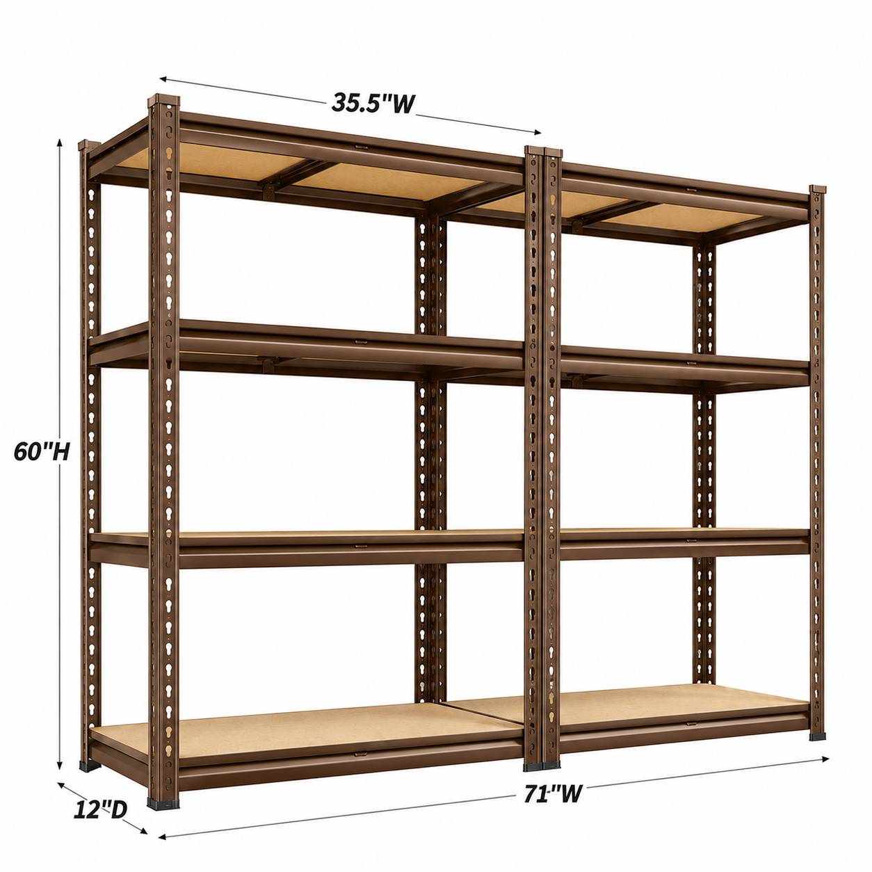 💝Grab 2 for €29!💥4-Tier Heavy Duty Utility Shelf (2-Pack) – 6400 lbs Capacity
