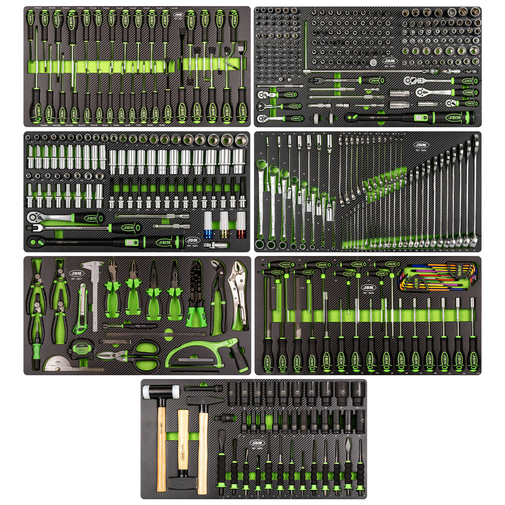 Close-up overview of the tool modules