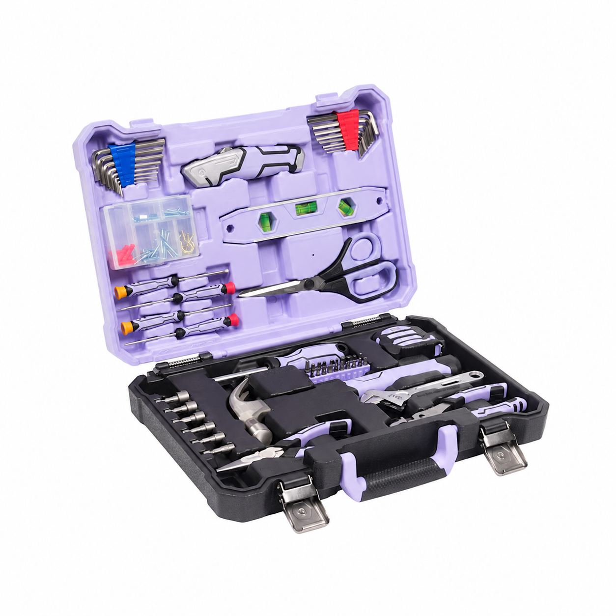 158 -Piece Pink Household Tool Set with Folding Case