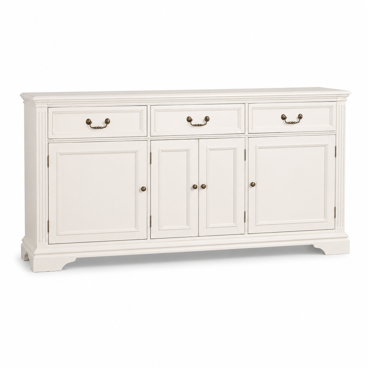 Klassisches Sideboard in Cremeweiß 160 cm mit Schubladen und Türen