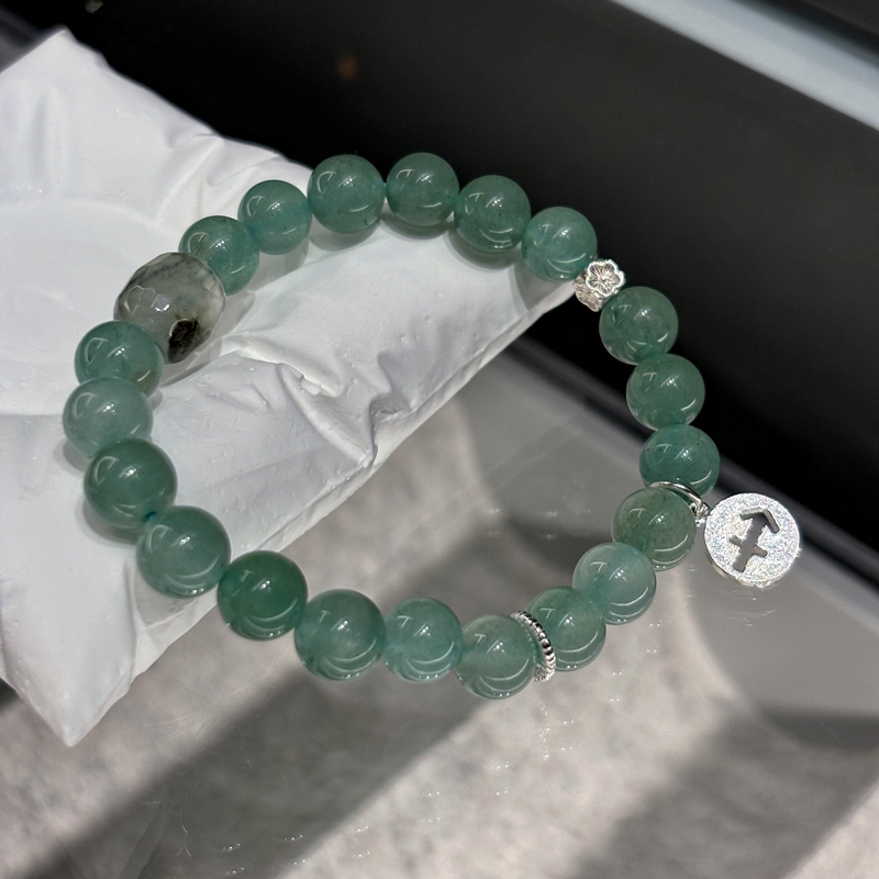 Green Quartz Gold Rutilated Quartz & Green Phantom Bracelet – Wealth and Career Energy Crystal Jewelry