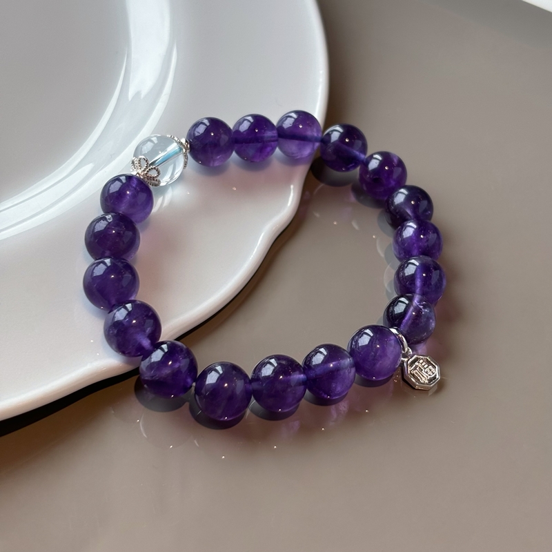 amethyst Citrine Crystal Bracelet – Abundance Energy Jewelry for Wealth, Confidence and Good Fortune