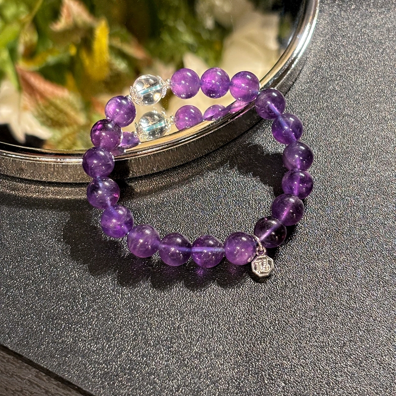 amethyst Citrine Crystal Bracelet – Abundance Energy Jewelry for Wealth, Confidence and Good Fortune