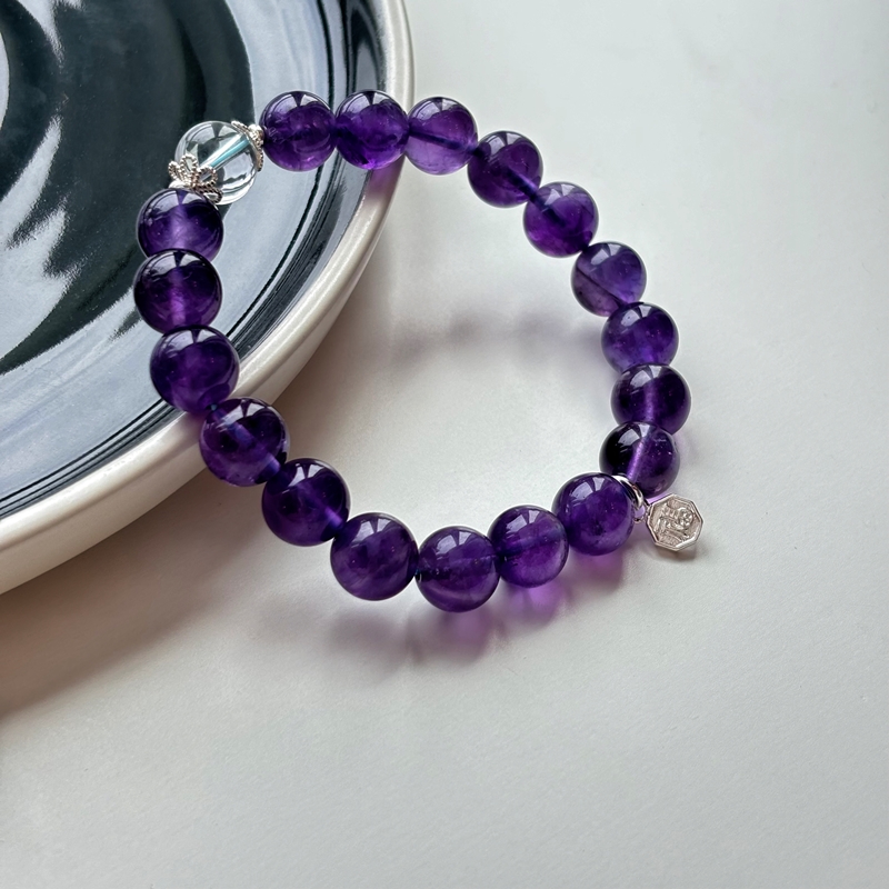 amethyst Citrine Crystal Bracelet – Abundance Energy Jewelry for Wealth, Confidence and Good Fortune