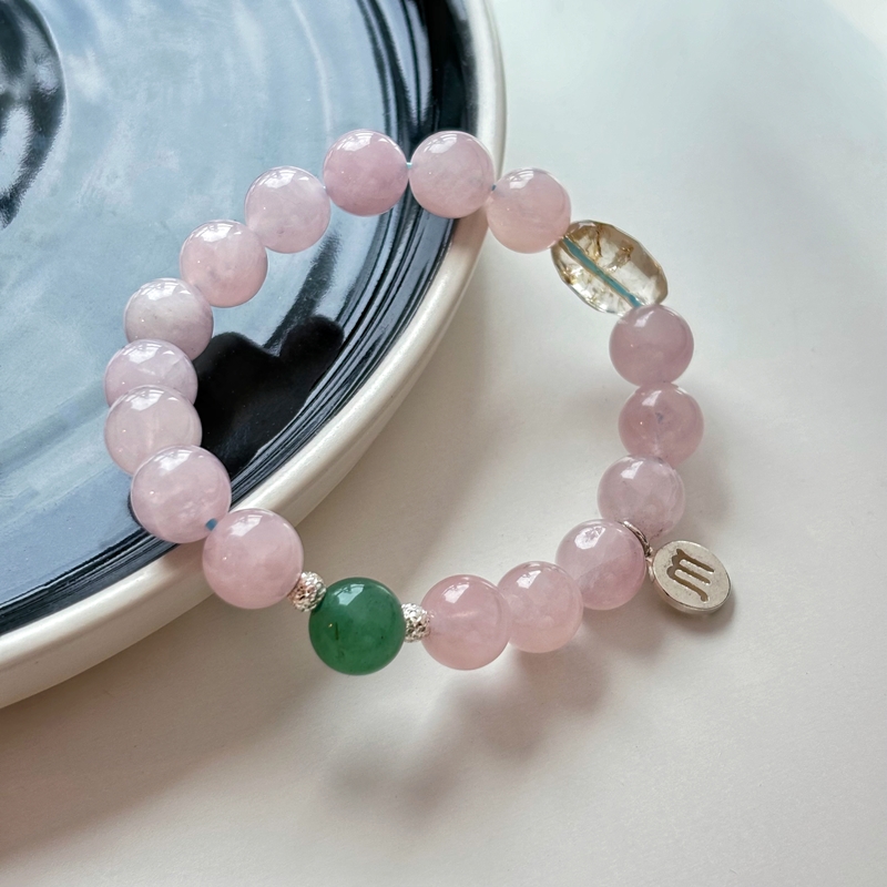 Rose Quartz Aquamarine and Clear Quartz Bracelet – A Meaningful Wish Gift for Courage, Hope & Inner Calm