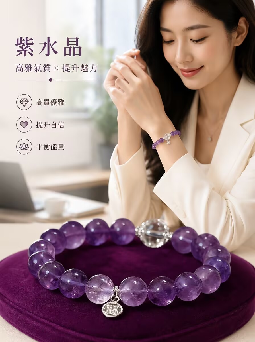 amethyst Citrine Crystal Bracelet – Abundance Energy Jewelry for Wealth, Confidence and Good Fortune