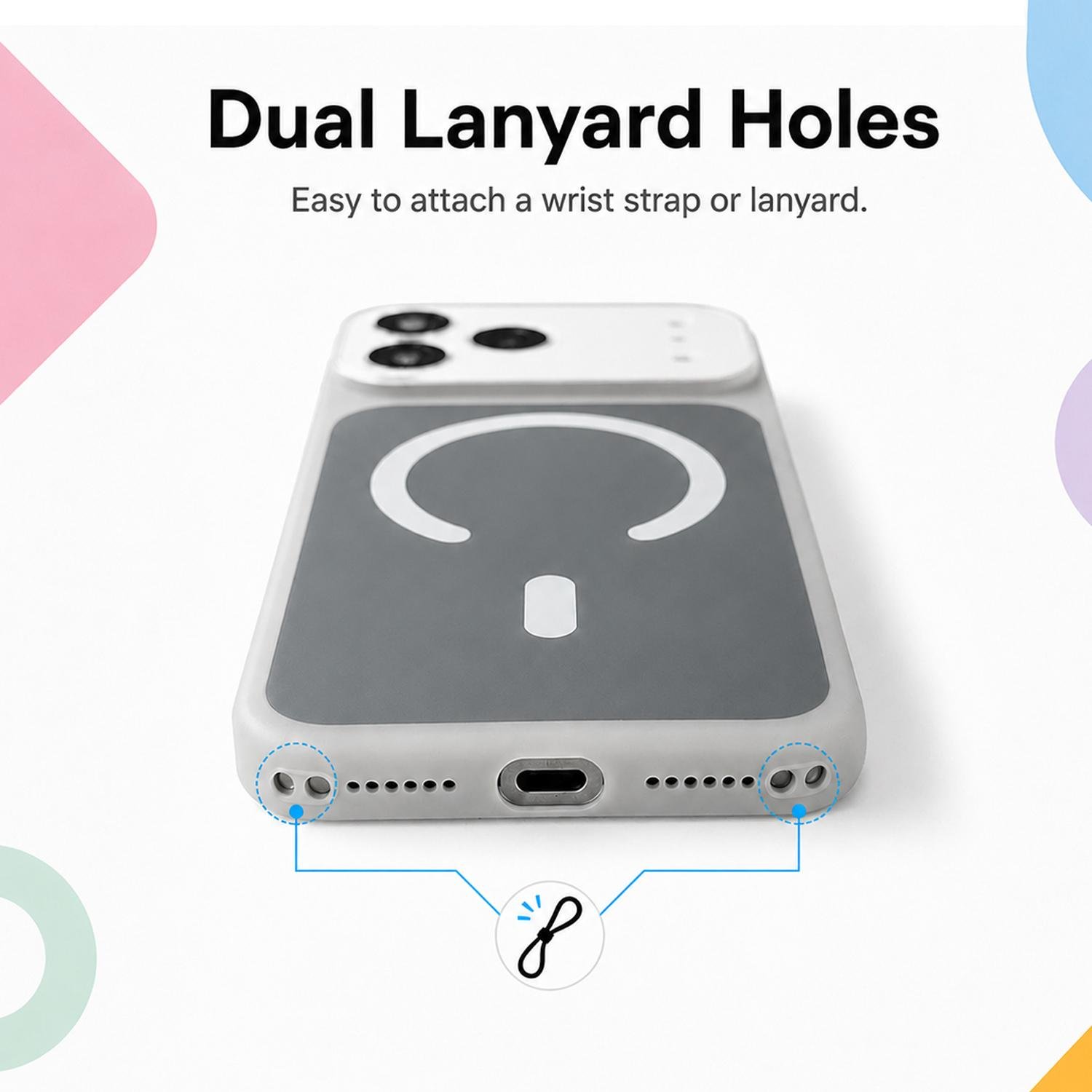 Dopamine Color Block Magnetic Phone Case for iPhone 17 16 15 14 13 Pro Max, Soft Touch Matte Cover for Gorls Women, compatible with MagSafe, Ultra Slim Thin Hard PC Case Cover