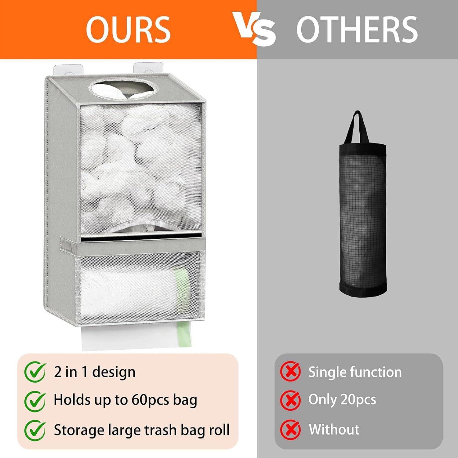 Kitchen bag organizer for clean home storage