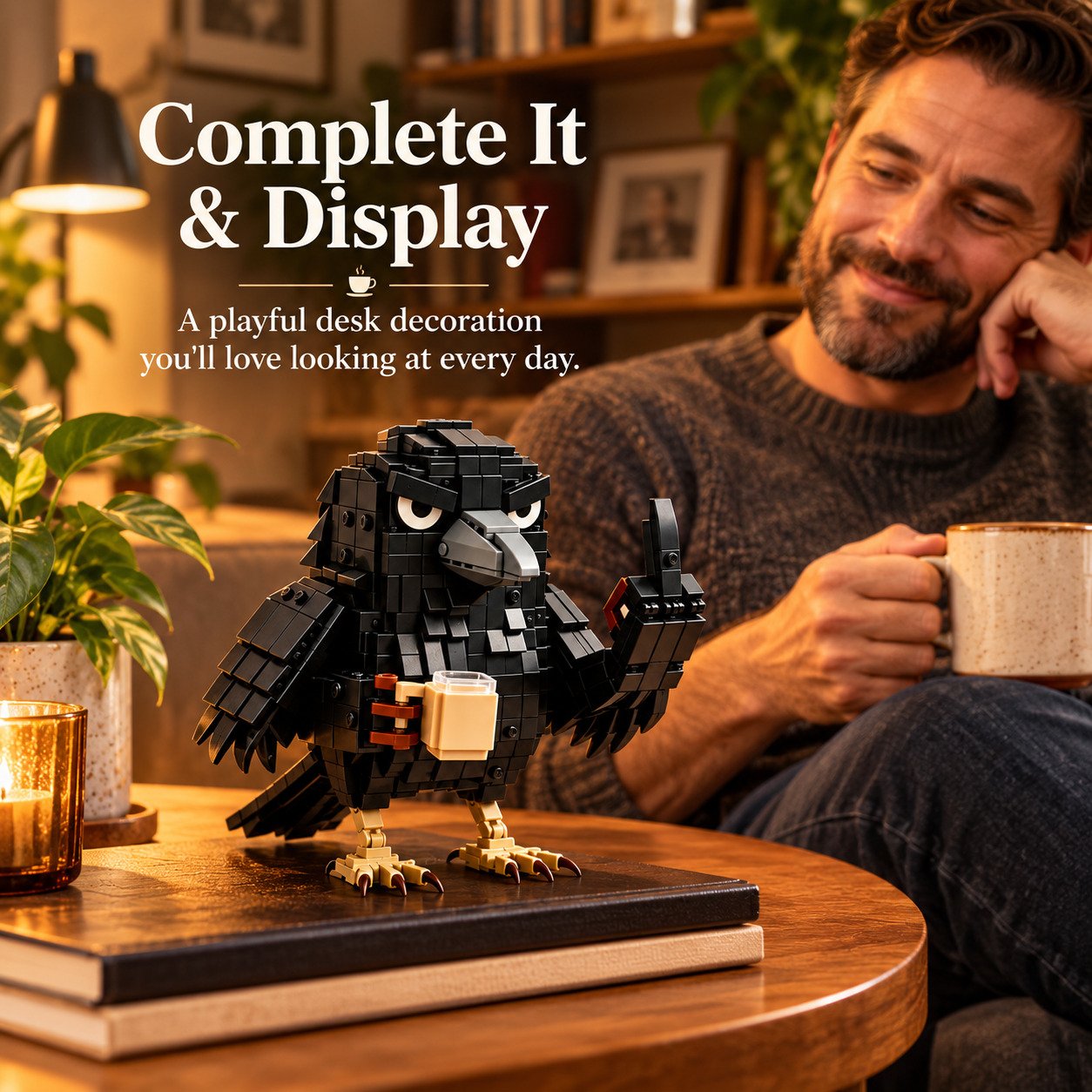 Coffee crow building set package display Coffee crow building set package display