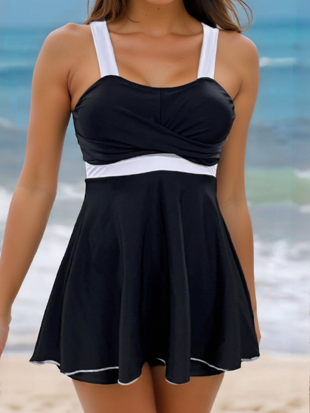 👙2026 Women's V Neck Swimdress
