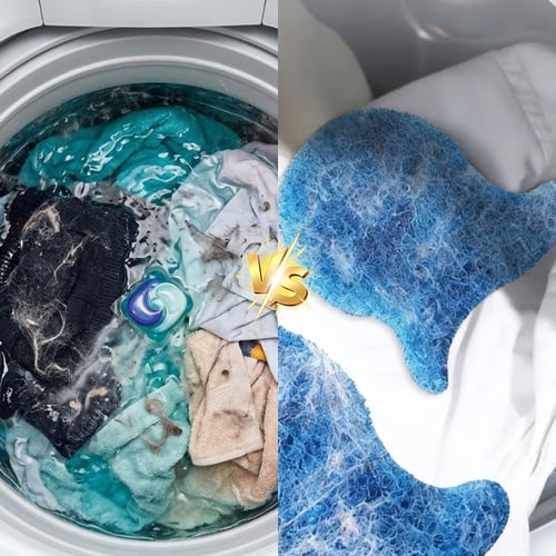 3-piece Set of Blue Washing Machine Lint Removers for Pets