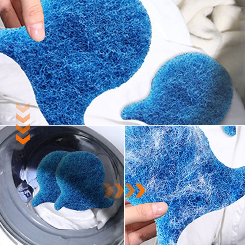 3-piece Set of Blue Washing Machine Lint Removers for Pets