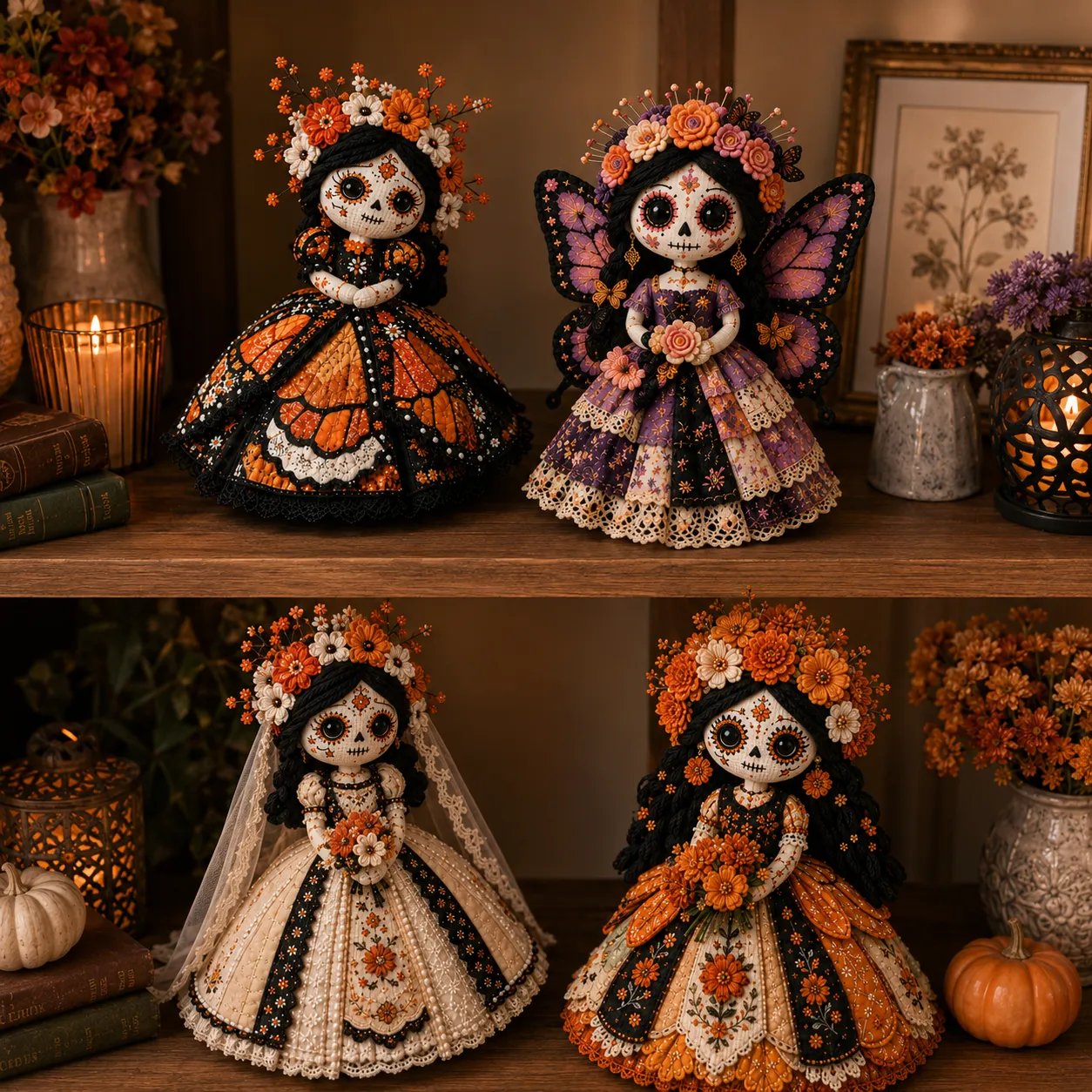 🔥50% OFF Last Day - Day of the Dead Patchwork Doll DIY Kit