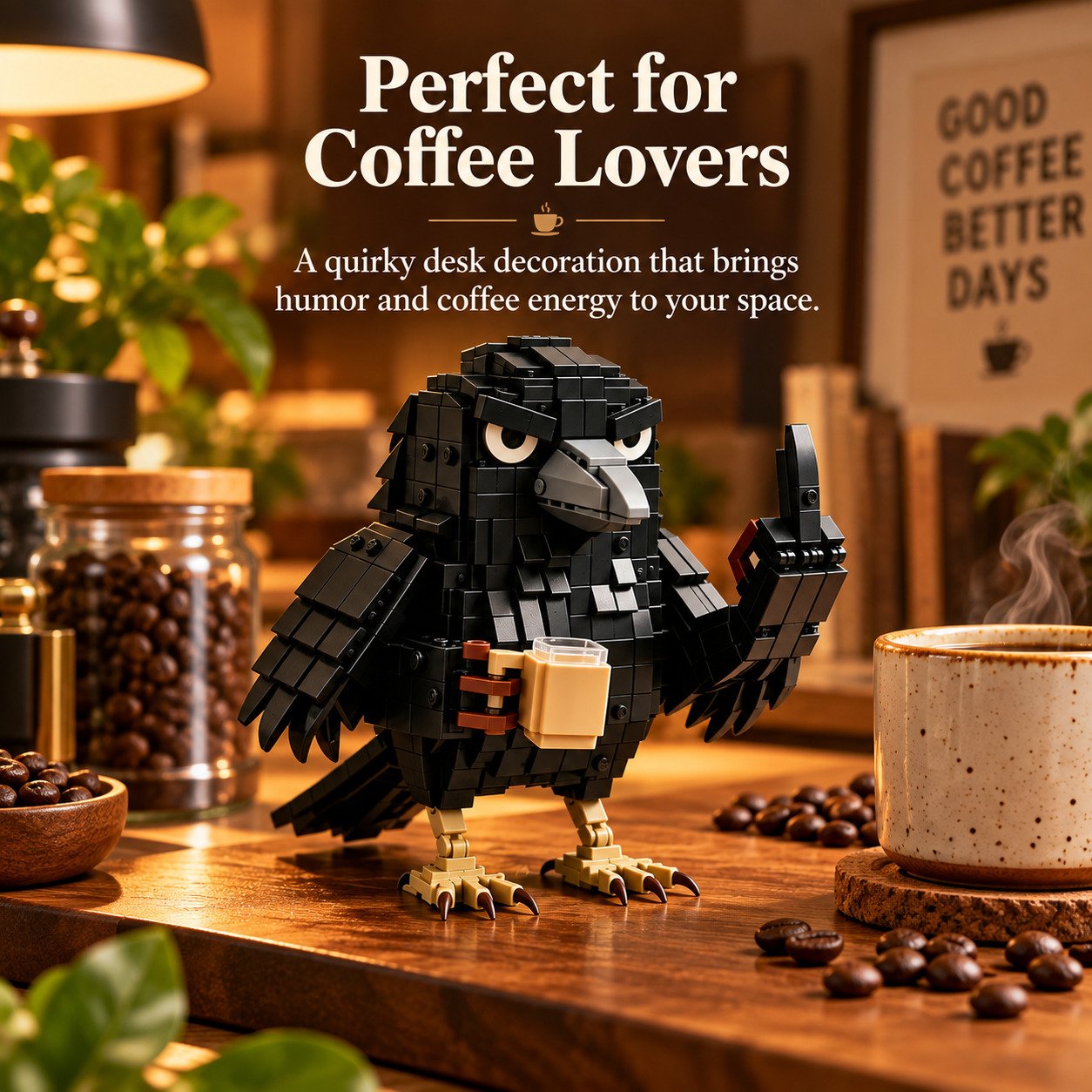 Coffee Crow Building Set desk decoration Coffee Crow Building Set desk decoration