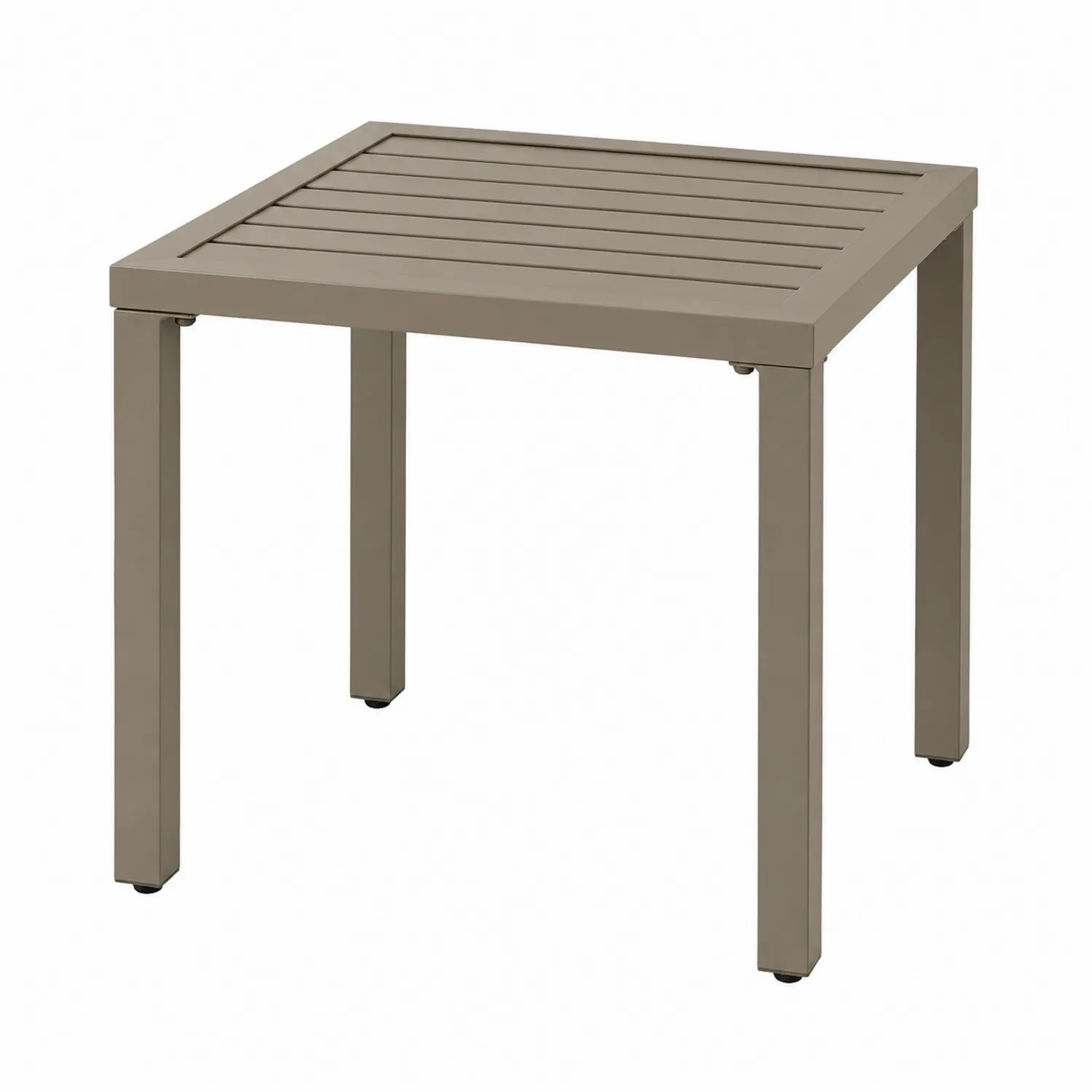 Mesa auxiliar metálica 45x45x45 cm Beige-Domlume