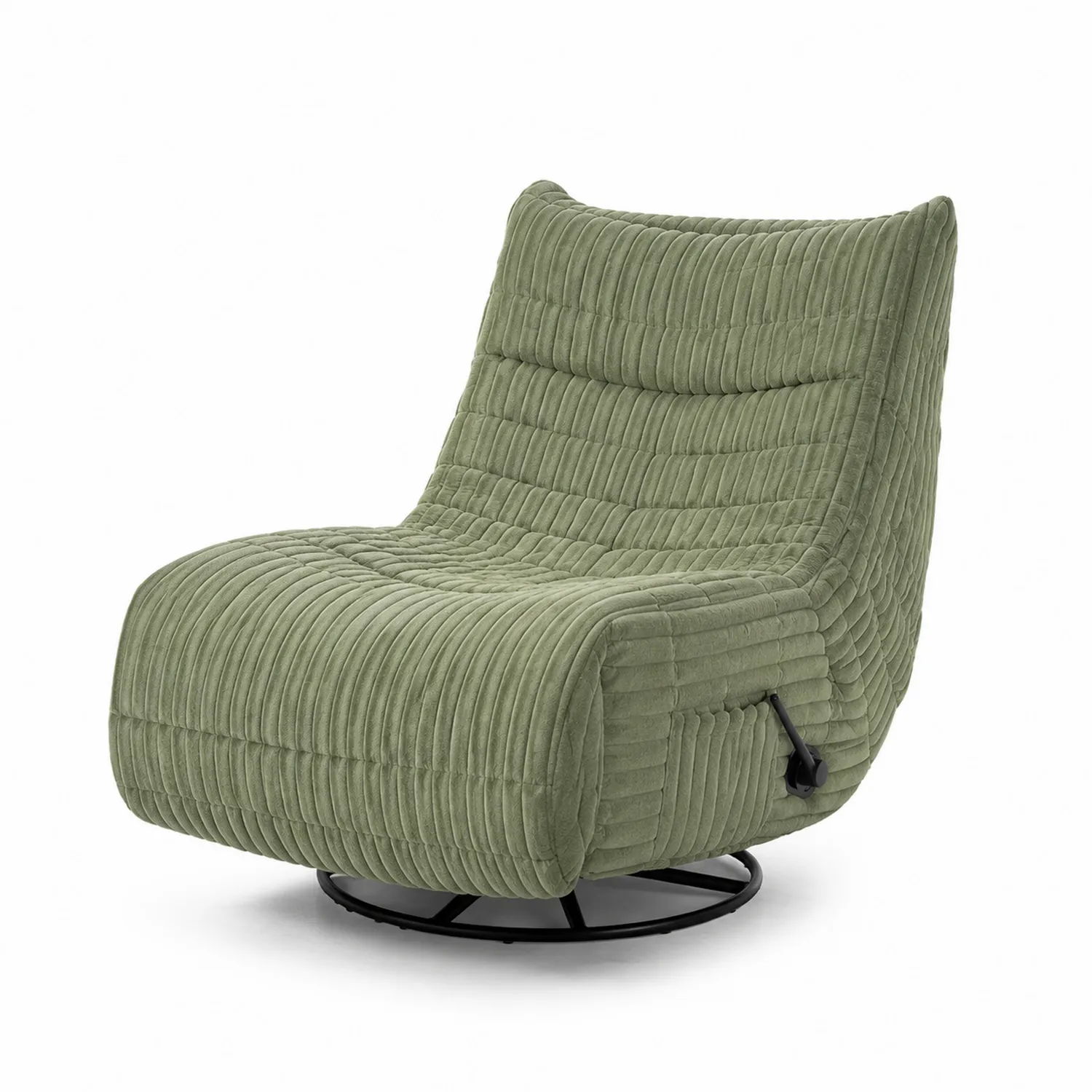 Sillón reclinable de microfibra verde de 85 cm-Domlume