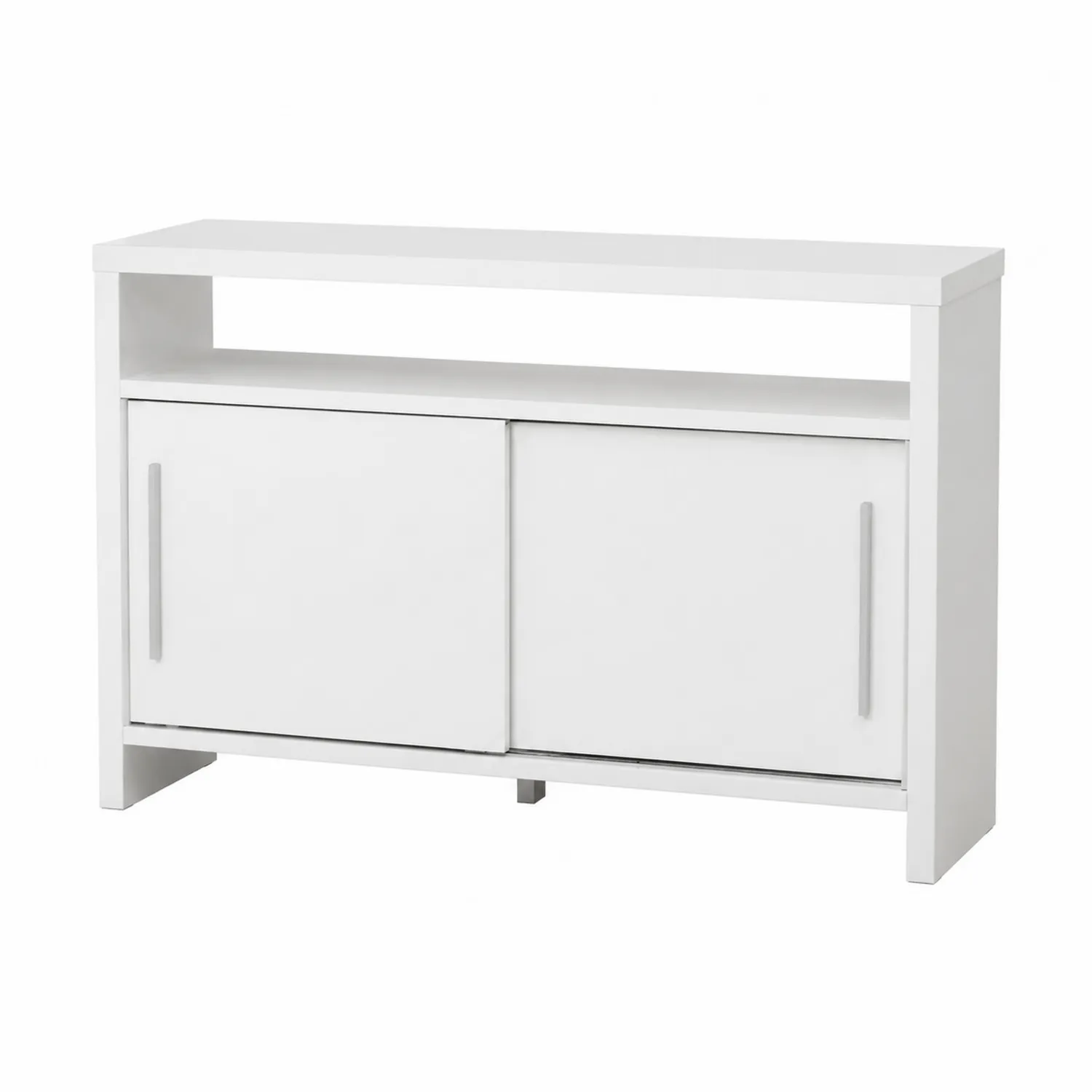 Aparador de Madera MDF Blanco con Puertas Correderas-Domlume