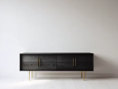 Mueble recibidor madera 180x40x75 cm negro almacenamiento entrada estilo moderno-Ninorohome