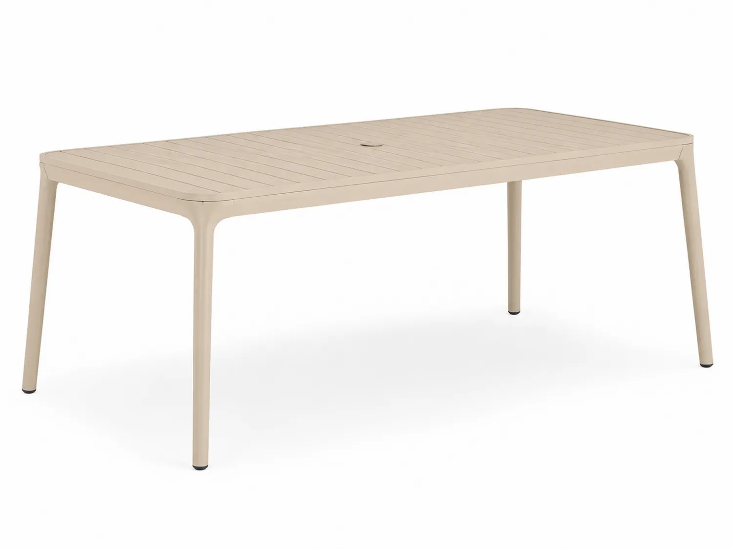 Mesa de jardín de aluminio rectangular Beige
