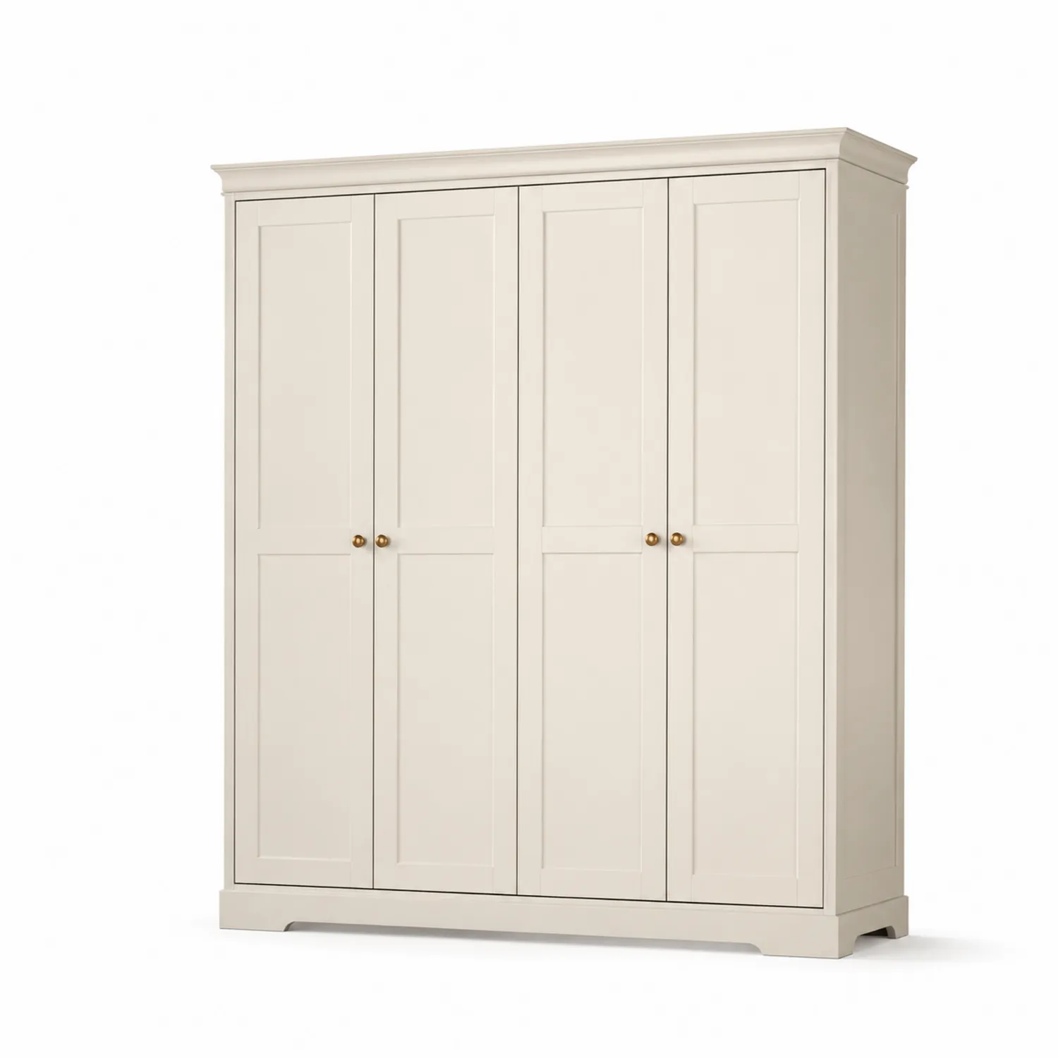 Armario de Madera con 4 Puertas en Crema