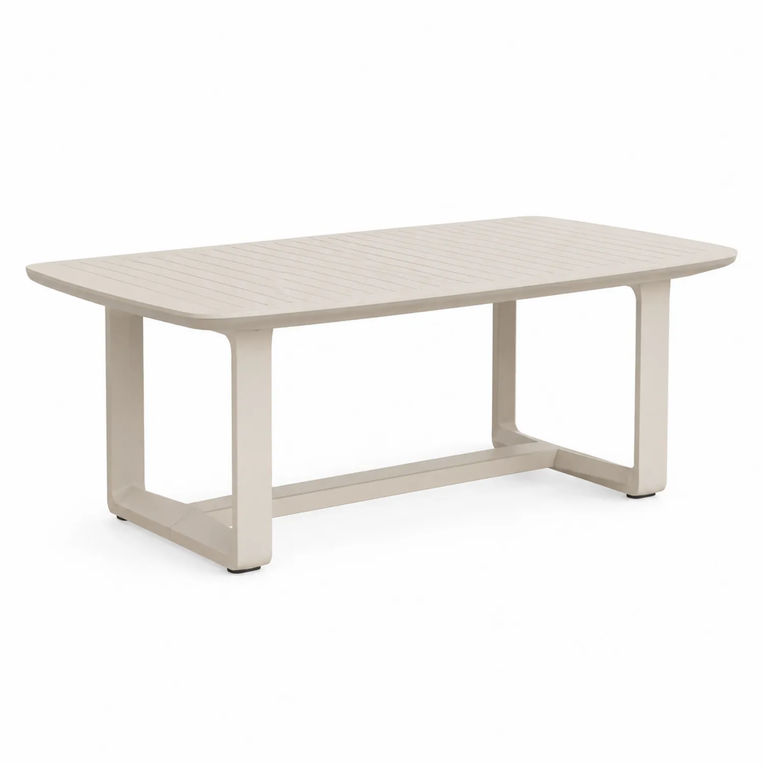 Mesa de comedor para exterior de polipropileno beige