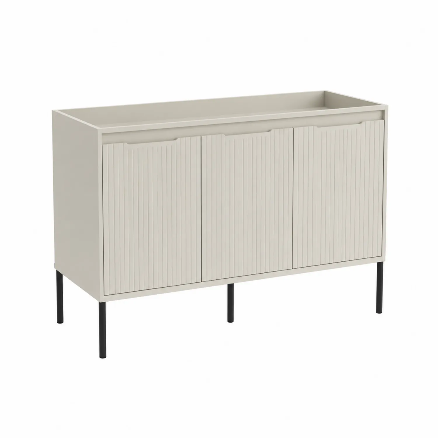 Mueble bajo lavabo de melamina con patas de metal 120x80x40 cm