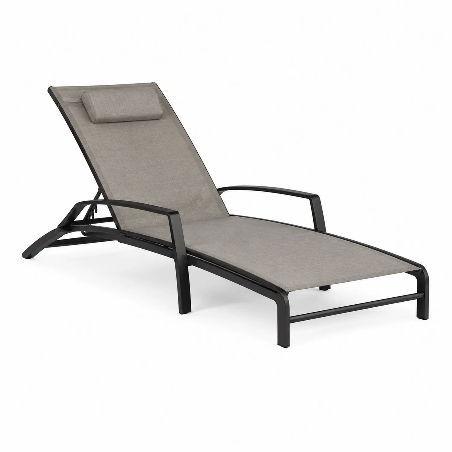 Tumbona de aluminio con tejido de textilene reclinable