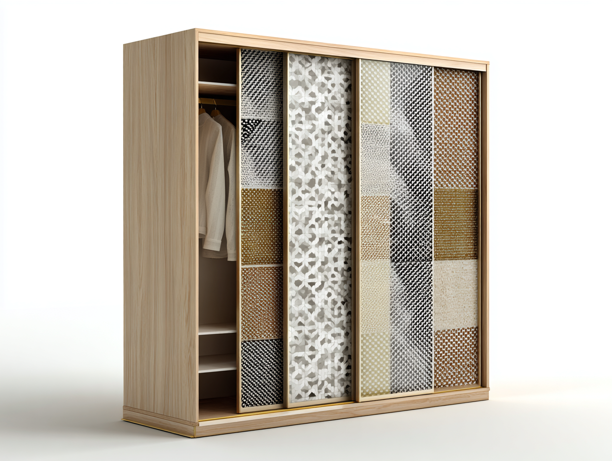 Armarios madera con puertas correderas 180x60x200 cm - marrón claro - estilo moderno con almacenamiento-Soloialoft