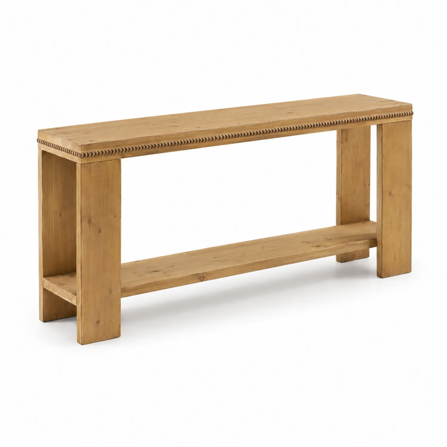 Mesa consola de madera de pino marrón