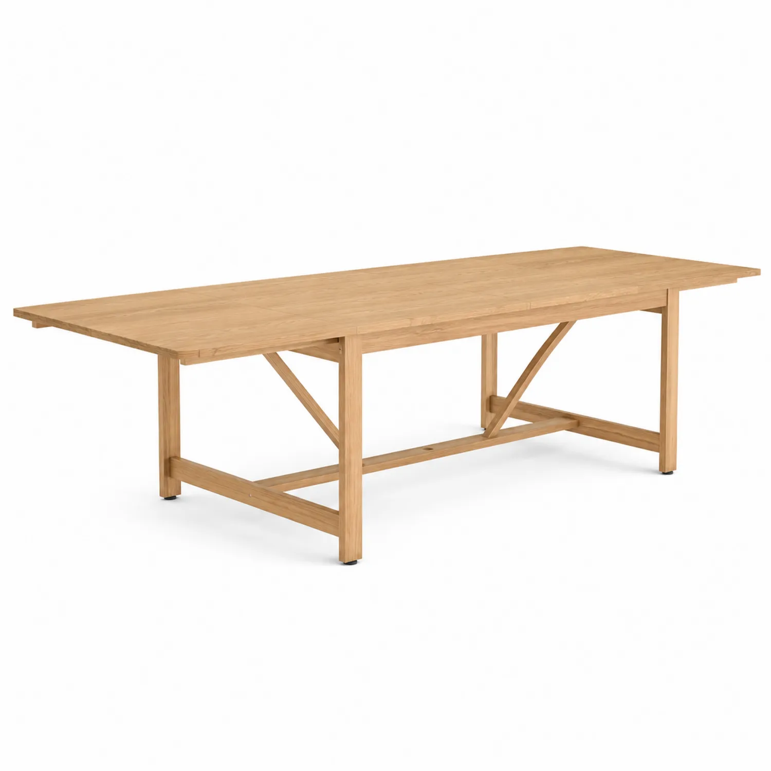 Mesa de comedor de jardín de madera de teca 200x90 cm