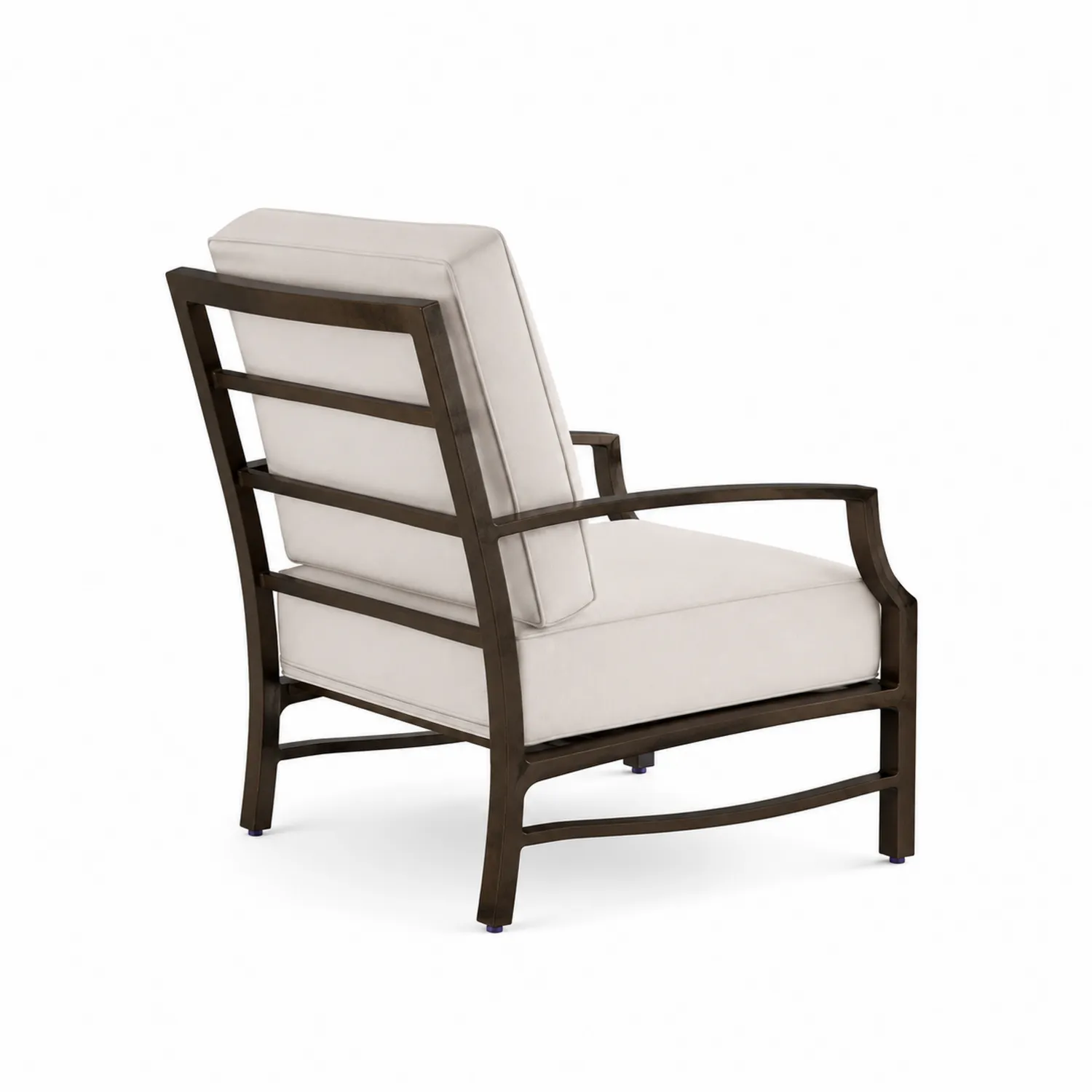 Sillón de Exterior Metal con Cojines Beige 80x75x90 cm