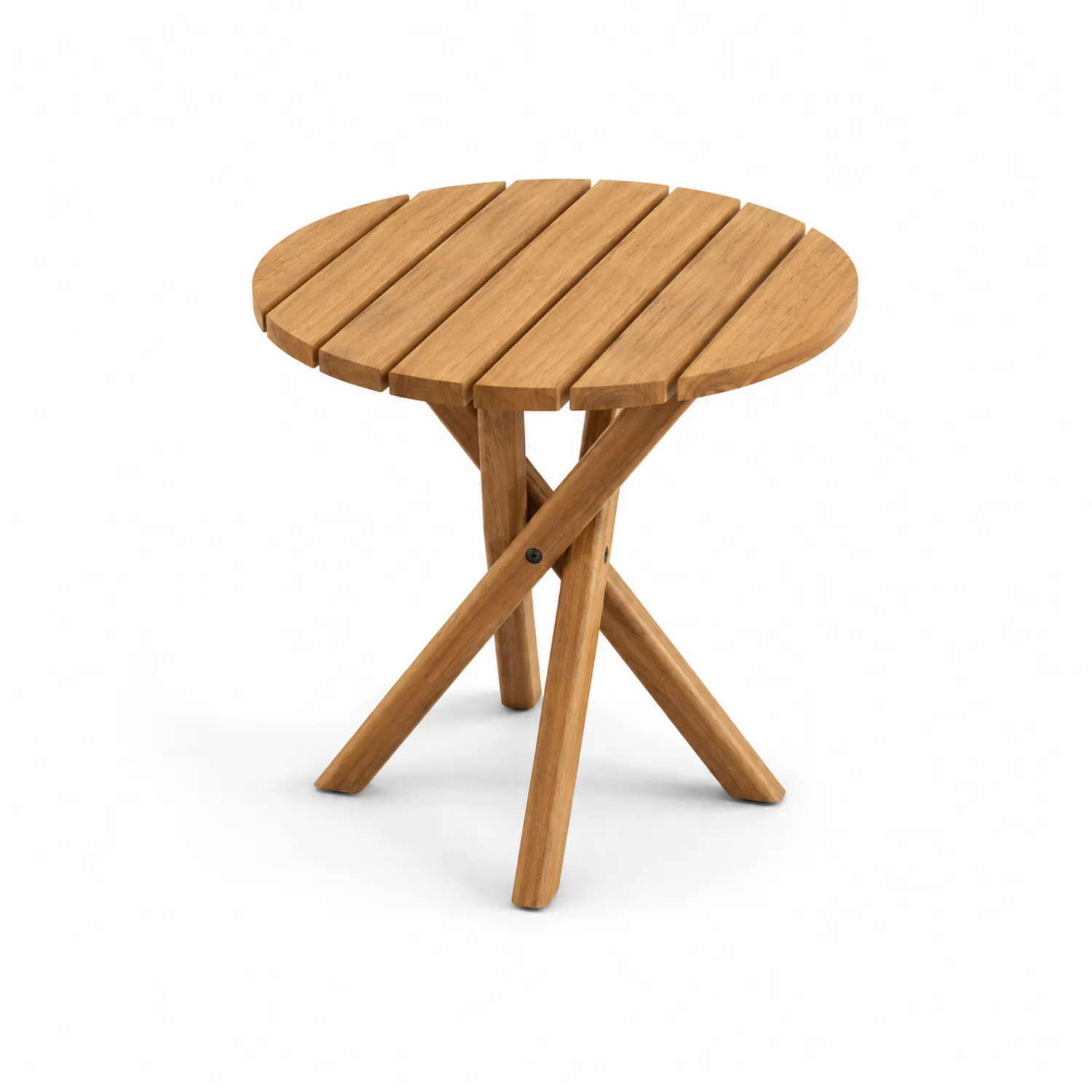 Mesa Redonda de Madera de Teca para Exterior 45 cm