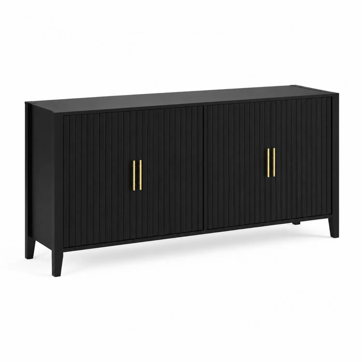 Aparador de madera MDF con tiradores dorados