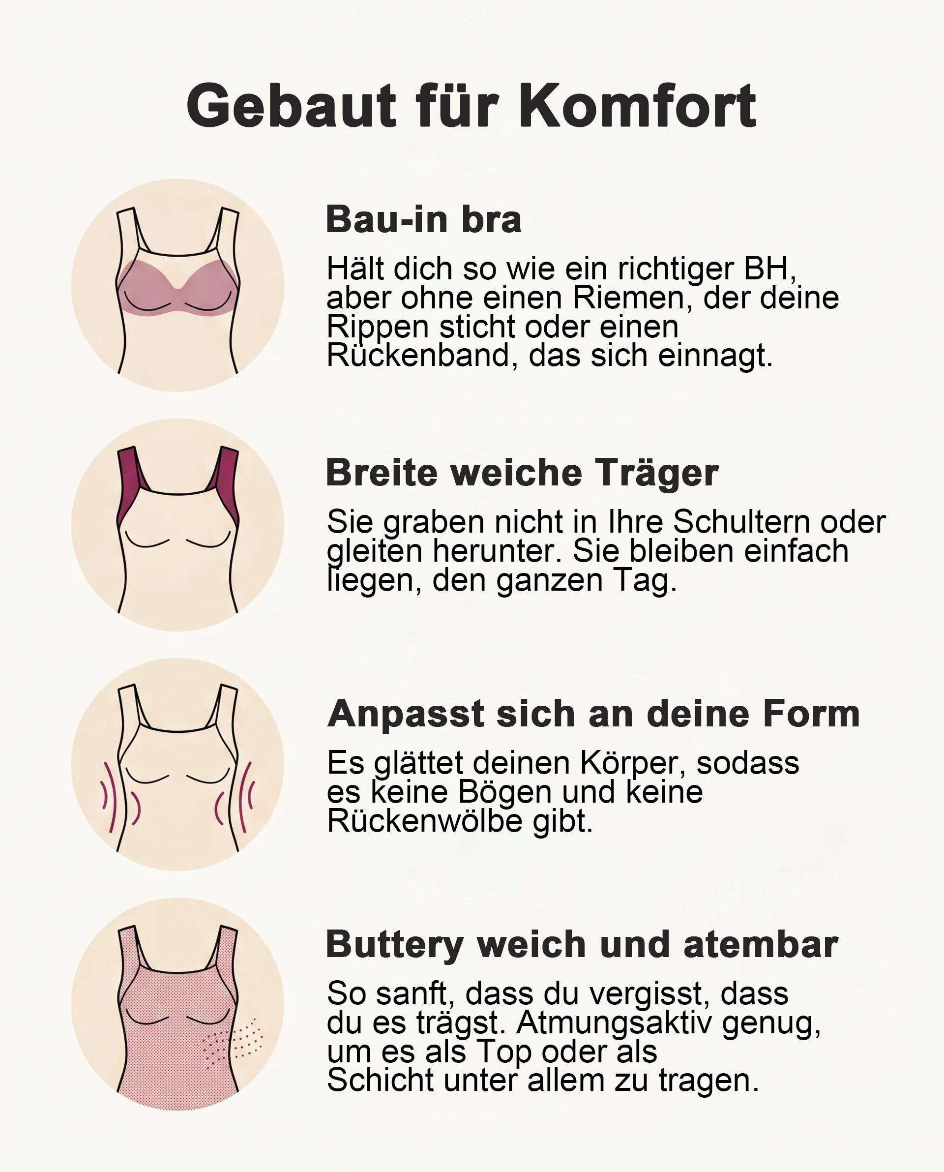 Avouran's Built-In Bra Comfort Shaper Tanktop