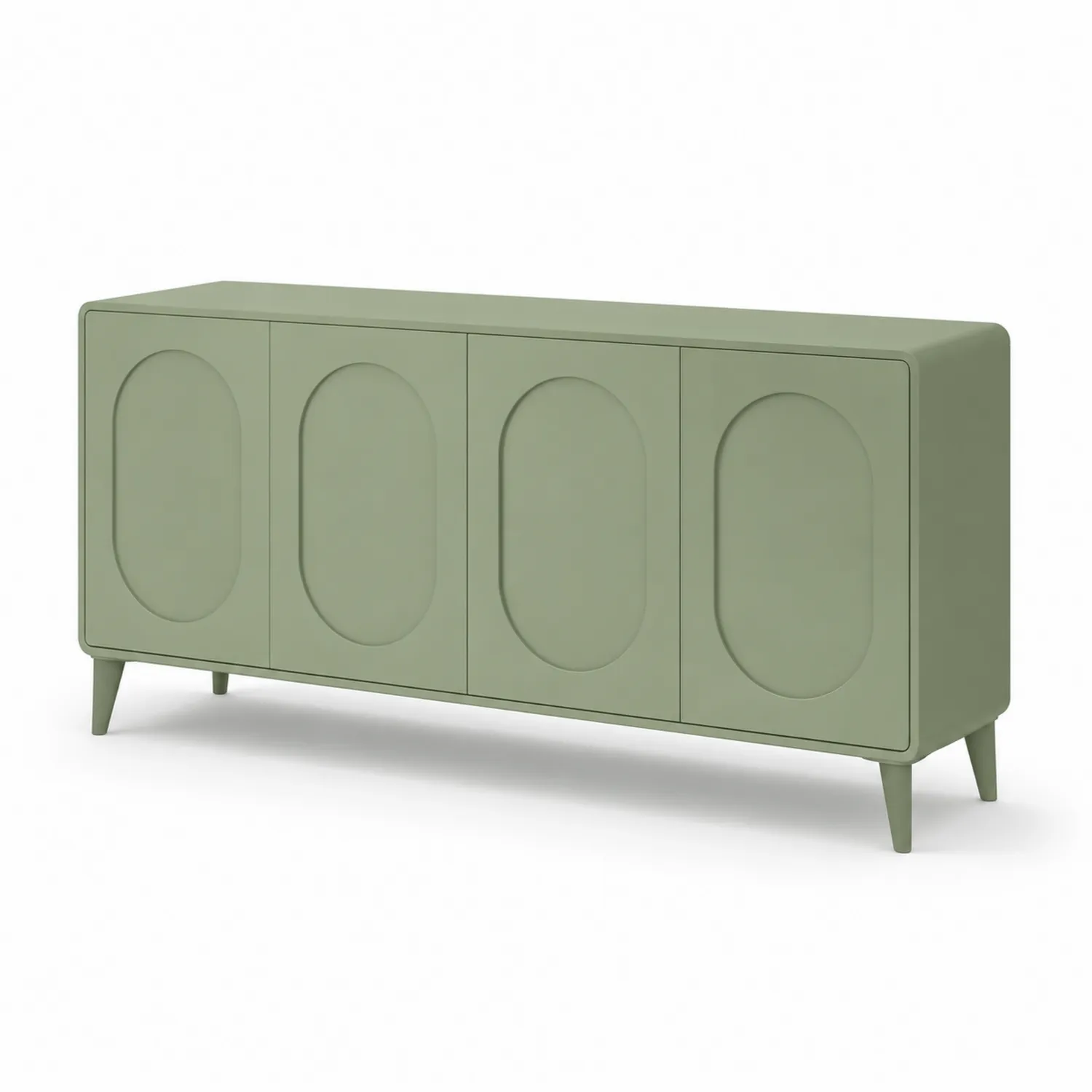 Aparador de MDF Verde con 4 Puertas 180x45x75 cm-eltidorin