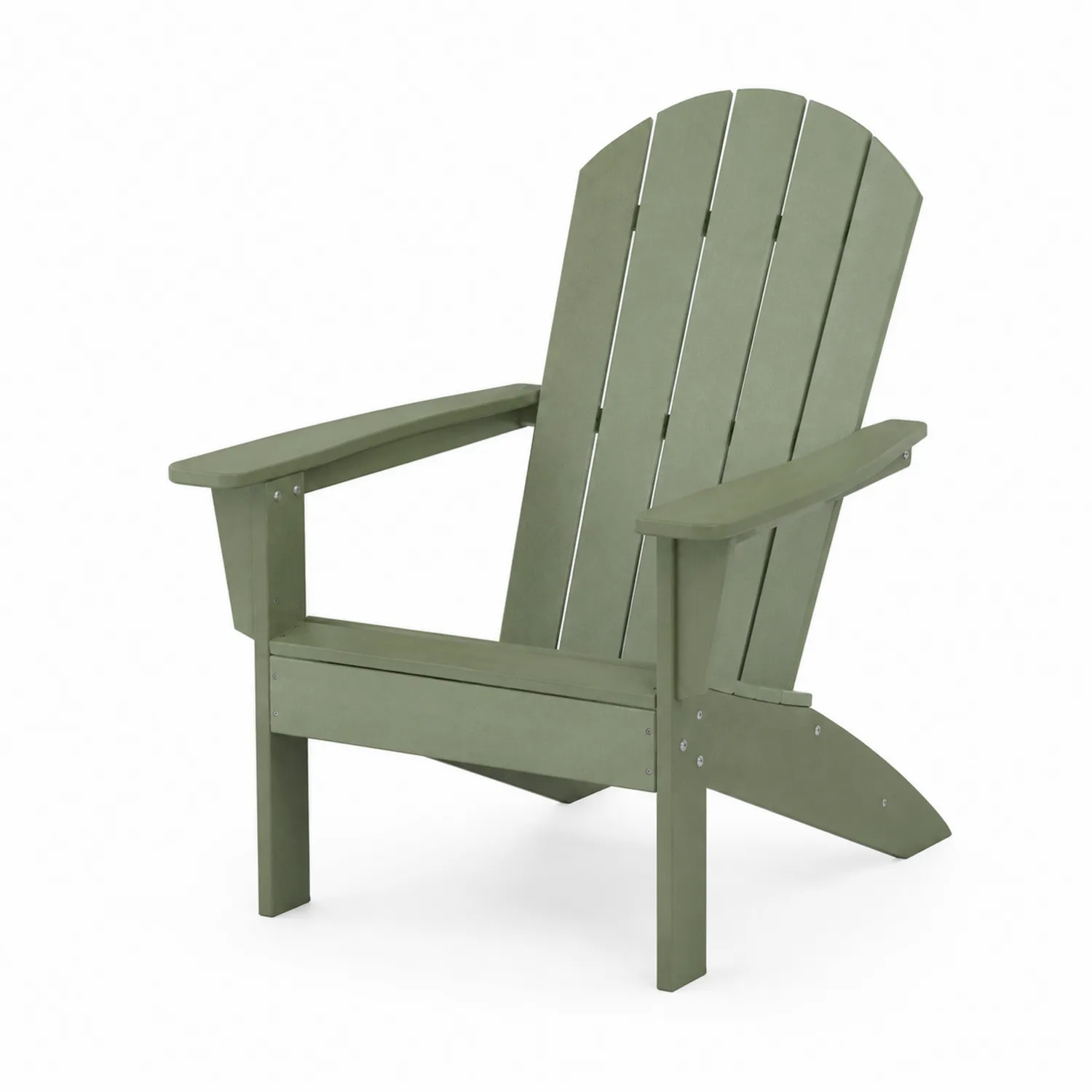 Silla Adirondack de Polietileno Verde para Exterior-eltidorin