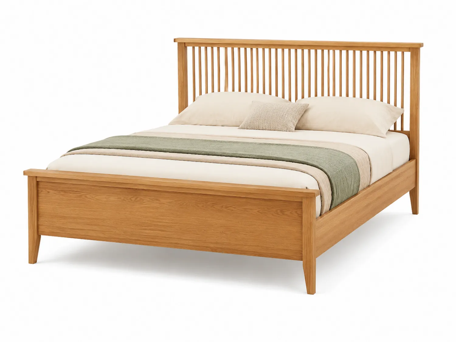 Cama de madera de roble con colchón 200x160 cm-eltidorin