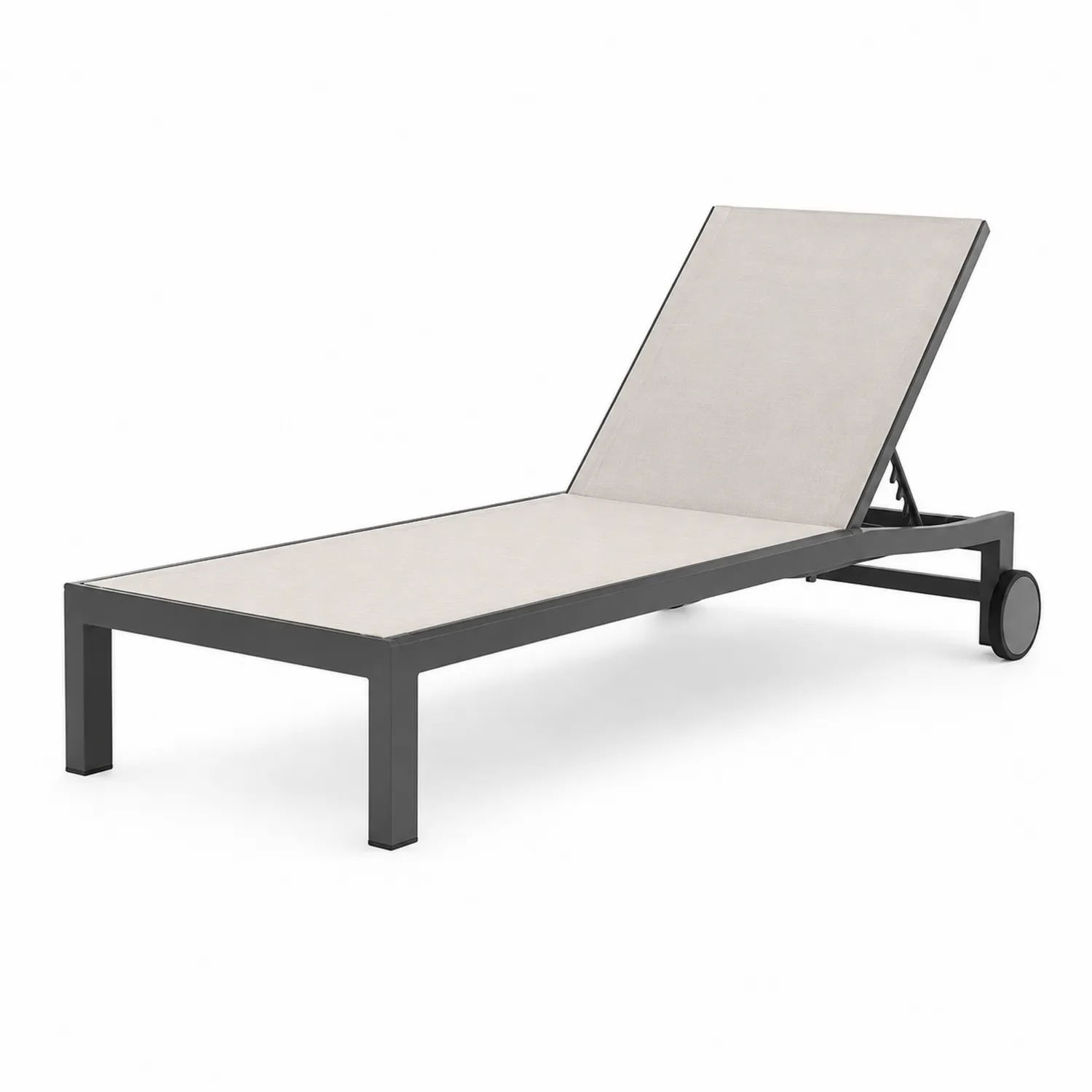 Tumbona para Exterior de Aluminio y Textileno con Respaldo Ajustable 195x60x30 cm