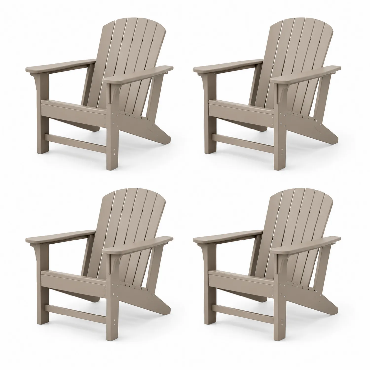 Set de 4 Sillas Adirondack de Plástico