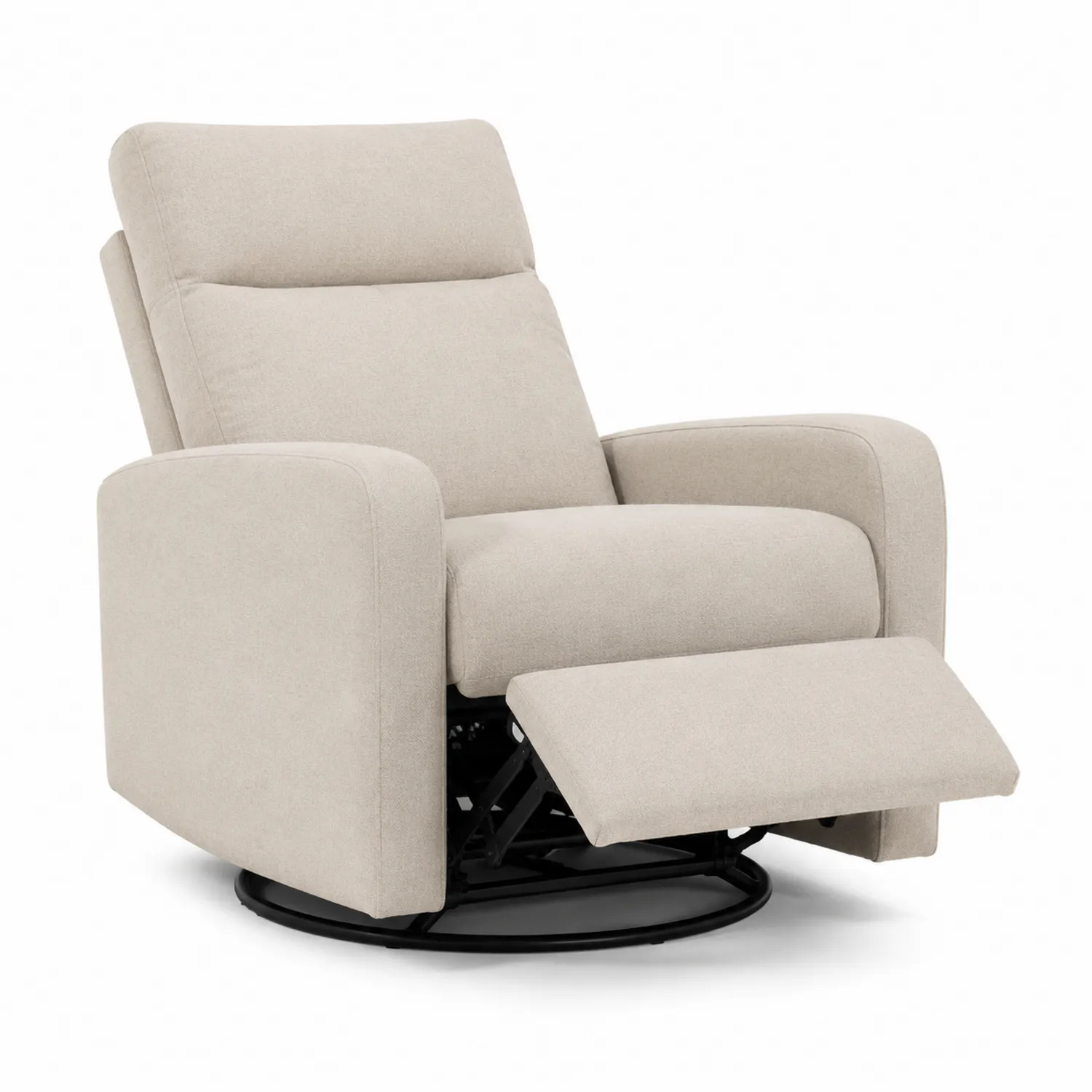 Sillón reclinable de tela giratorio Beige