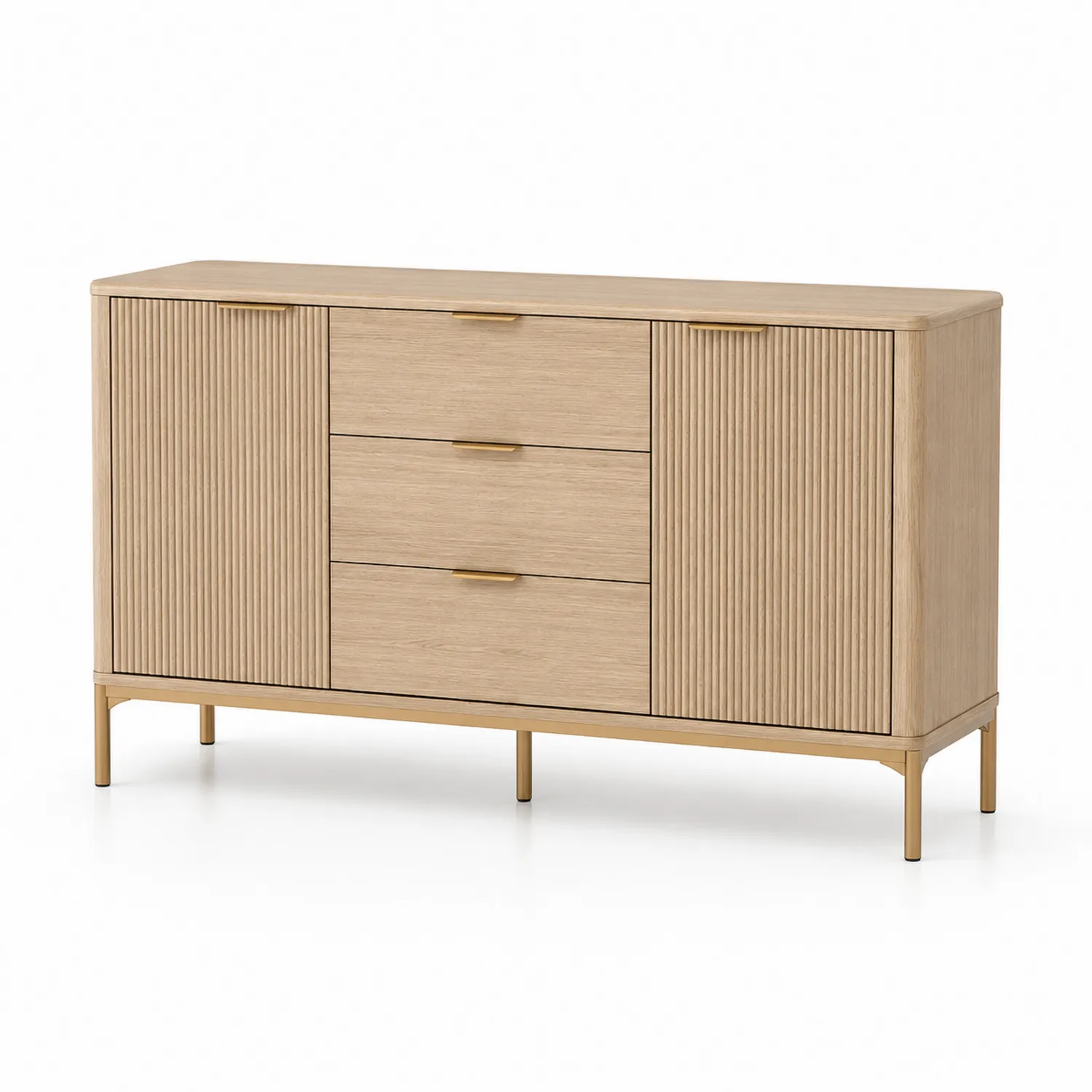 Aparador de Madera con Cajones y Puertas