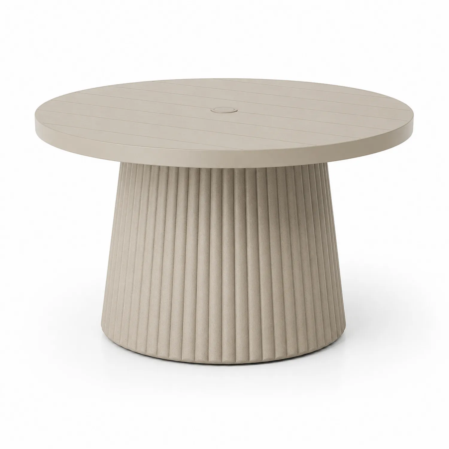 Mesa redonda de cemento de 120 cm Beige