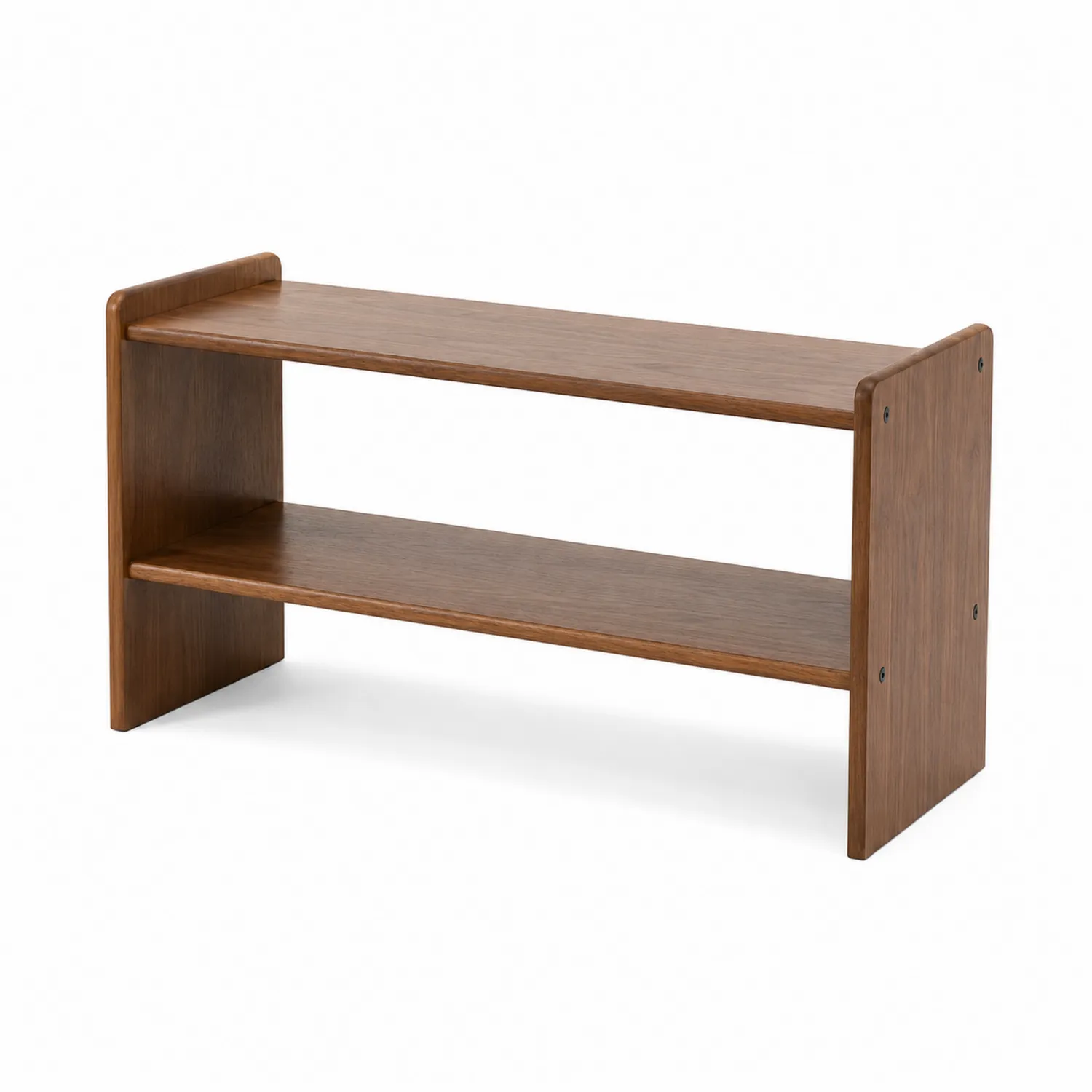 Scarpiera in legno a 2 ripiani MDF Marrone