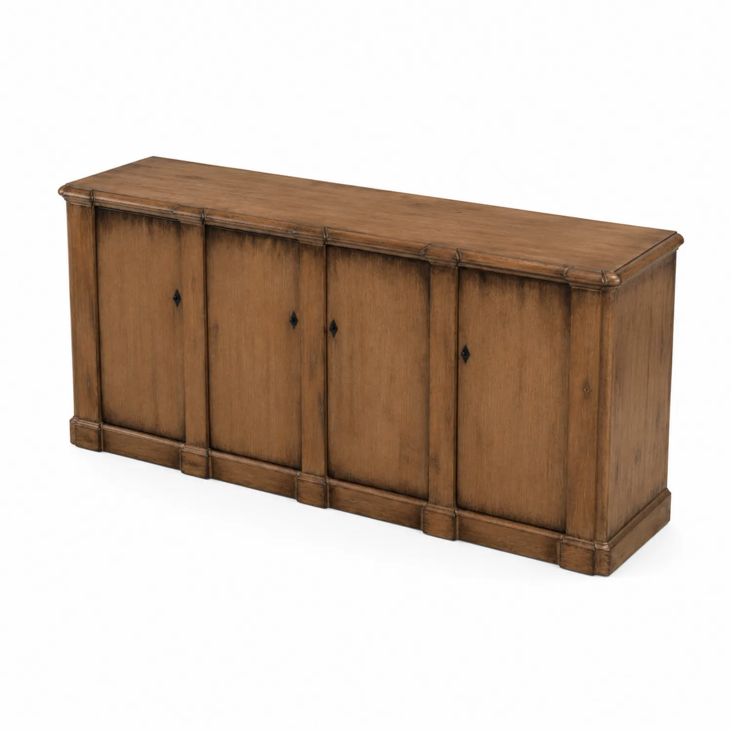 Credenza in legno massello marrone 200x45x90cm
