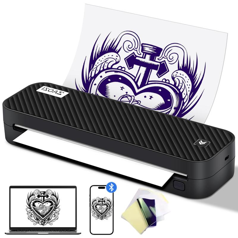 impresora de pegatinas con Bluetooth y rollo de papel, Impresora con IA