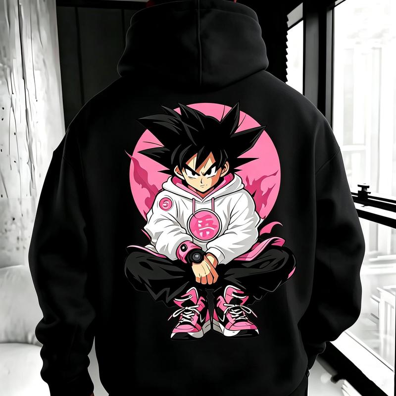 Personalización según imagenSudadera con Capucha Negra de Dragon Ball Z